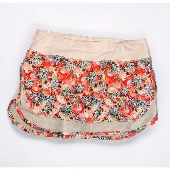 lululemon athletica Pants - Lululemon Womens Athletic FLOWER PINK MESH TENNIS Skort 6 Athleisure Workout